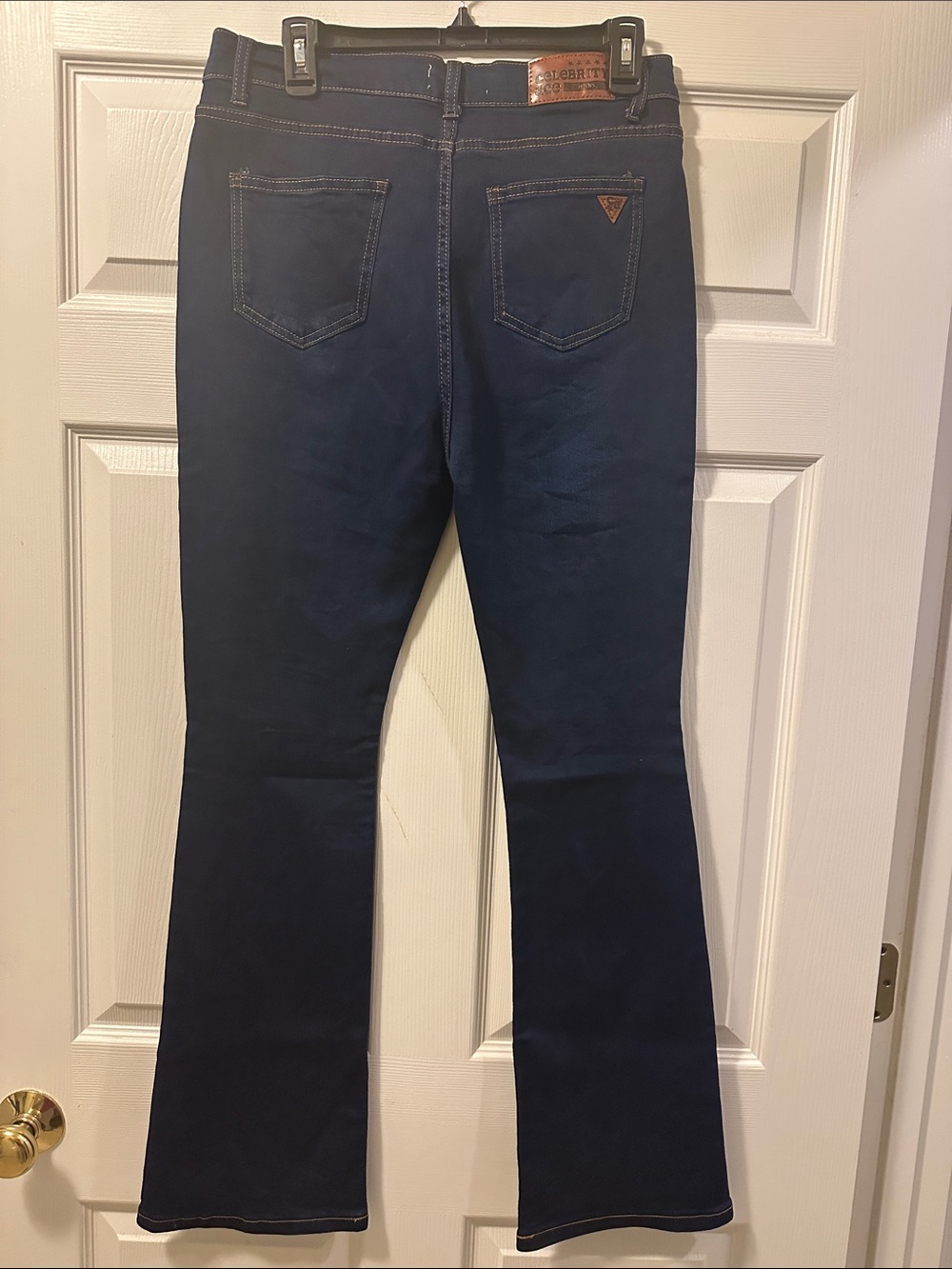 Junior’s Celebrity Ace Dark Denim Bootcut Jeans - Size 15 (32)